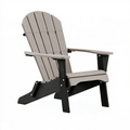Fauteuil de jardin Adirondack 84 x 76 x 98 cm en plastique aspect bois taupe et noir