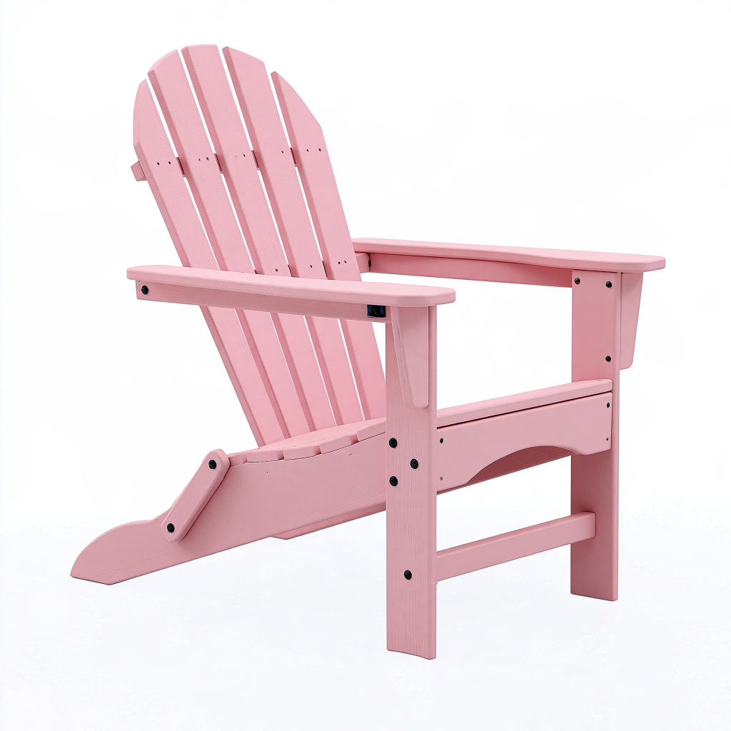 Fauteuil de jardin Adirondack 98 x 76 x 92 cm en bois rose pliant